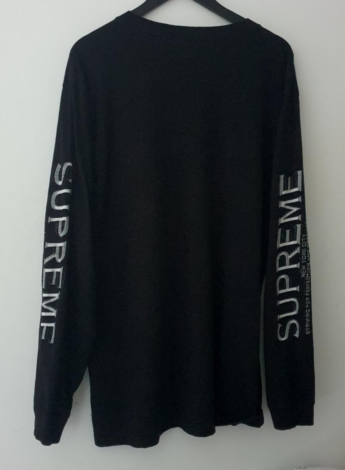 FW21 Supreme Intarsia L/S Top Tee Black Size XL