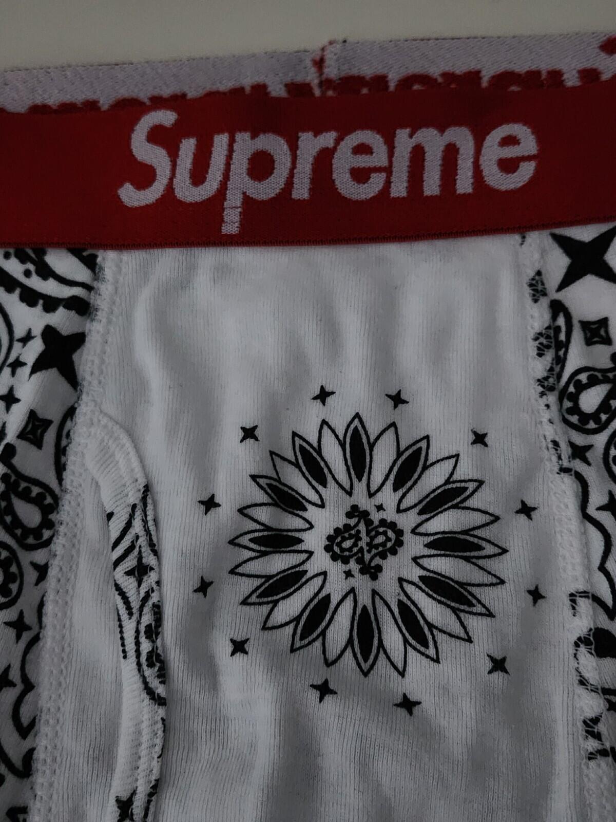 FW22 Supreme Hanes bandana boxer briefs New Underwear Size S Small White Shorts