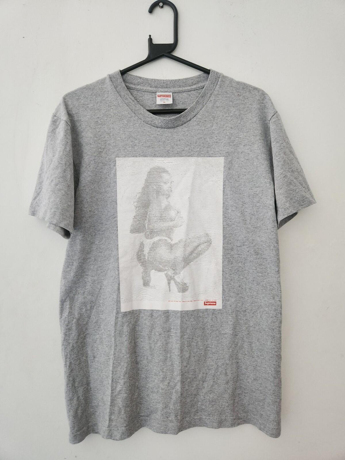 SS17 Supreme Digi tee Heather Grey Size M Medium T-shirt