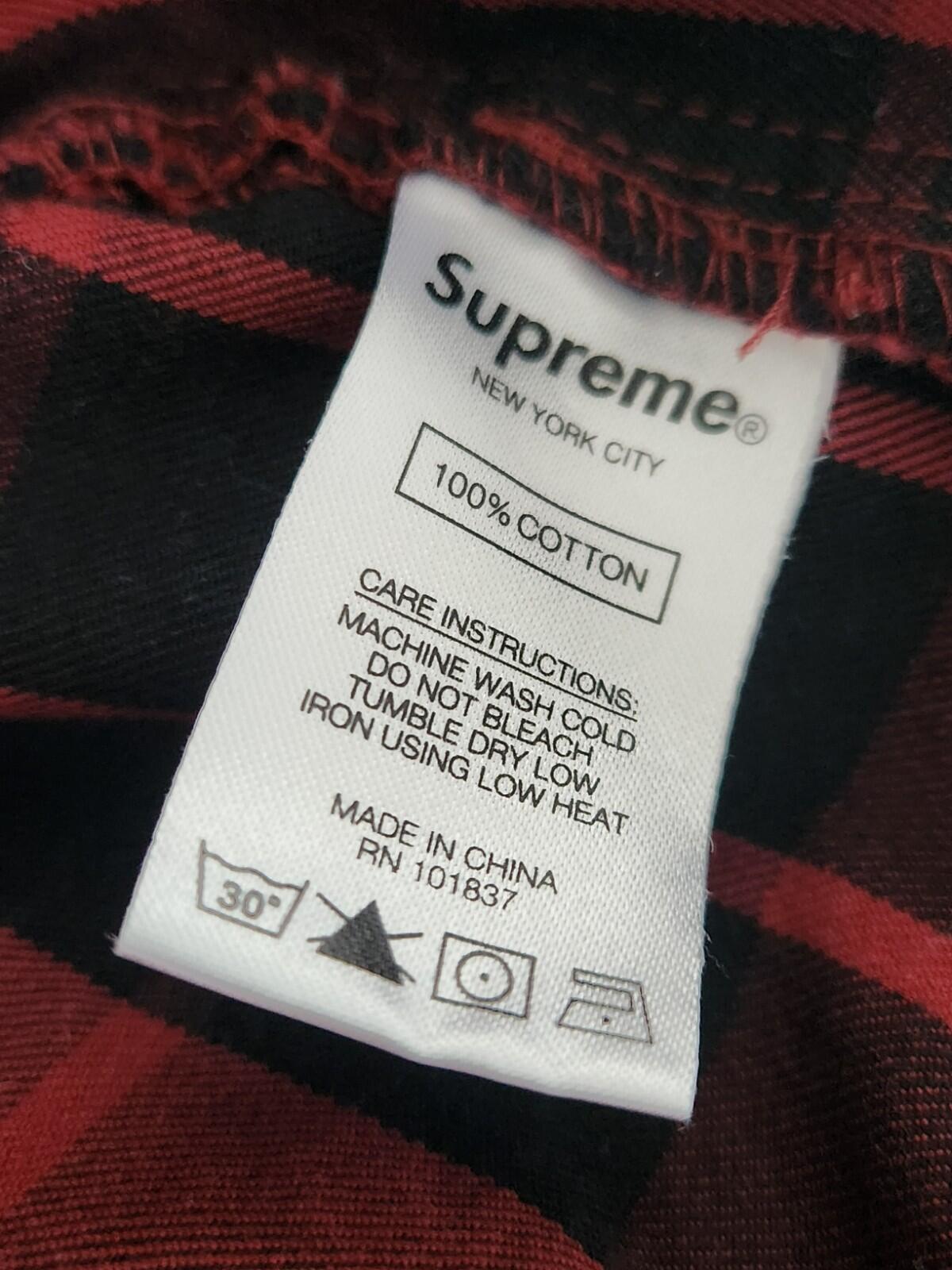 SS21 Supreme Cargo Flight Pant Tartan Red Size 34 W34 L 32