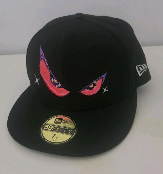 FW21 Supreme Eyes New Era Hat 7 1/2 Black Cap Embroidered Artwork By AOI