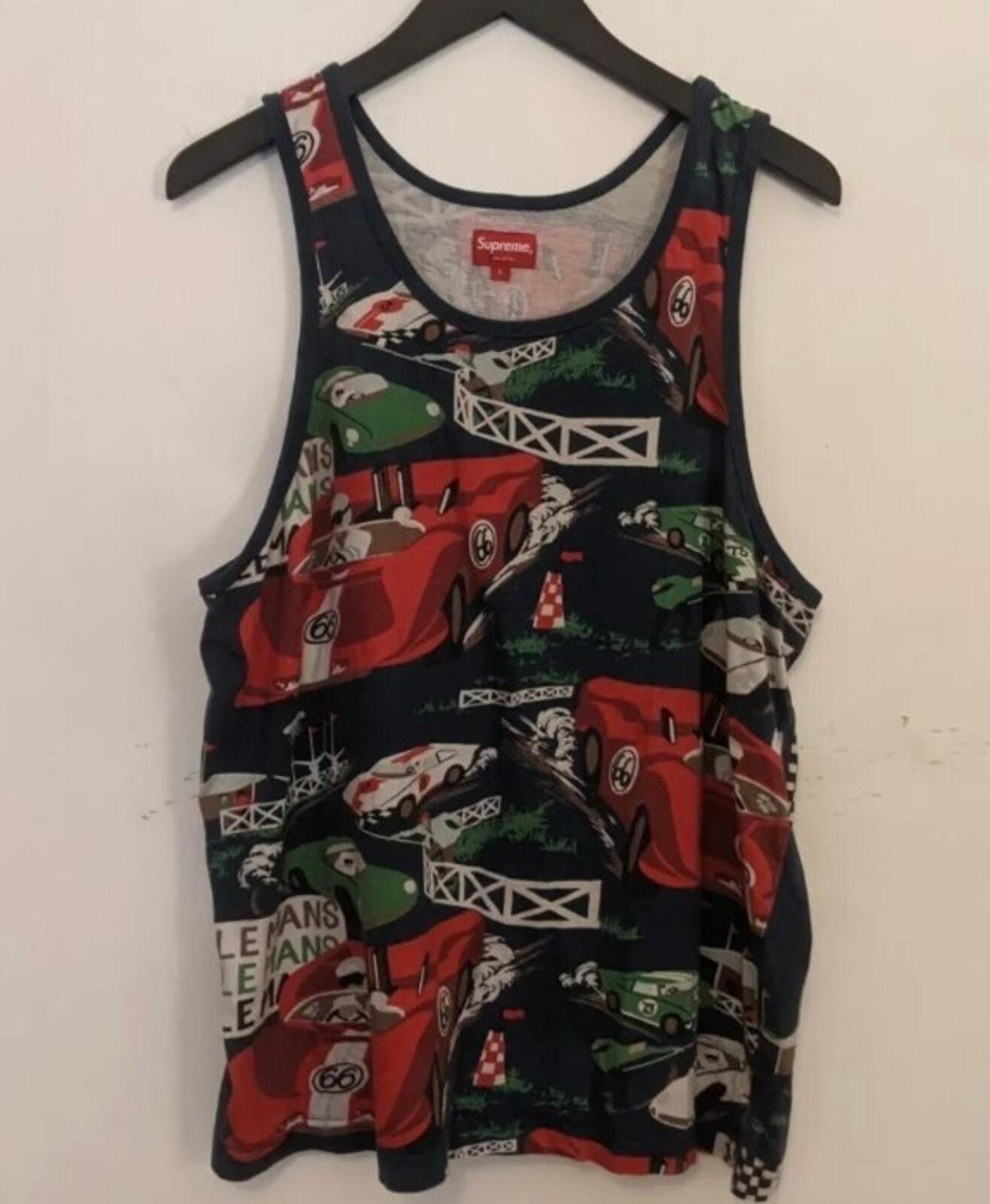 SS13 Supreme Le Mans Tank Top Vintage 2013 T-shirt Sleeveless Tee Cars Race