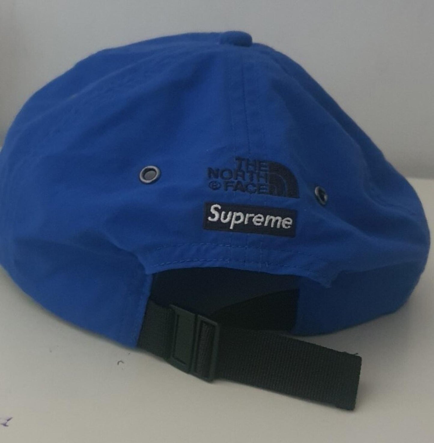 FW19 Supreme x THE NORTH FACE Mountain 6-Panel Hut Königliche Kappe Blau TNF