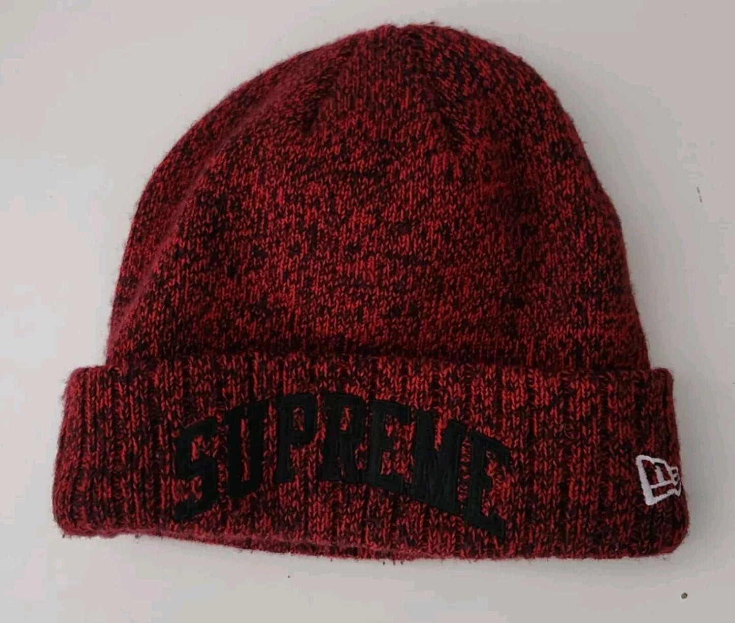 FW18 Supreme New Era Arc logo beanie Red small box logo Hat