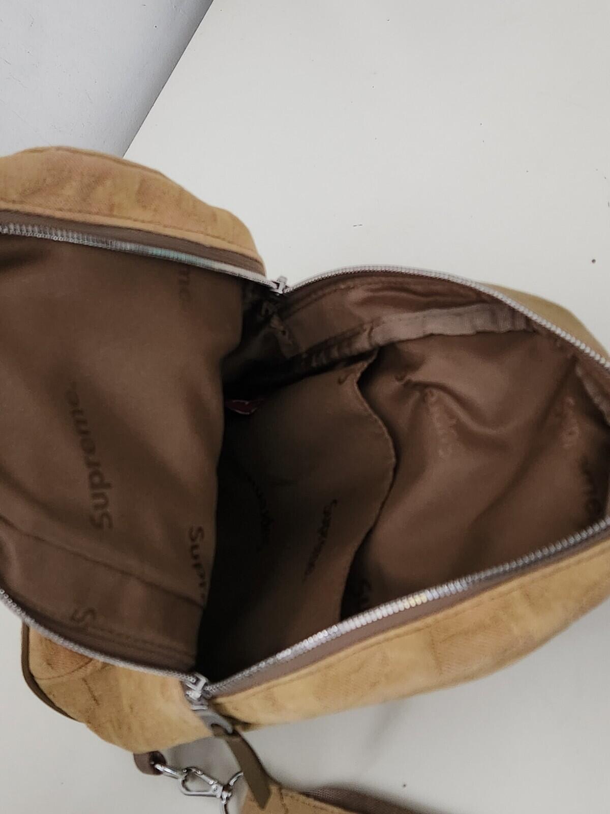 SS22 Supreme Fat Tip Jacquard Denim sling bag Olive 5L
