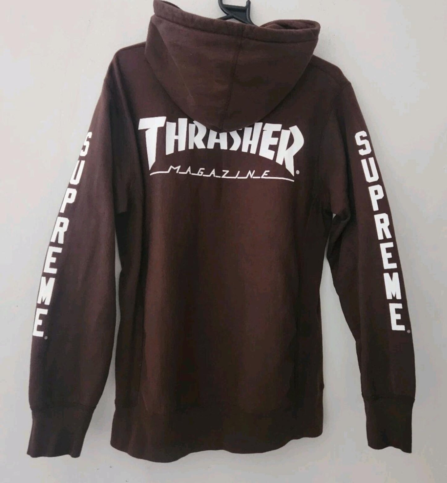 SS11 Supreme Thrasher Hooded Sweatshirt size M medium brown hoodie vintage 2011