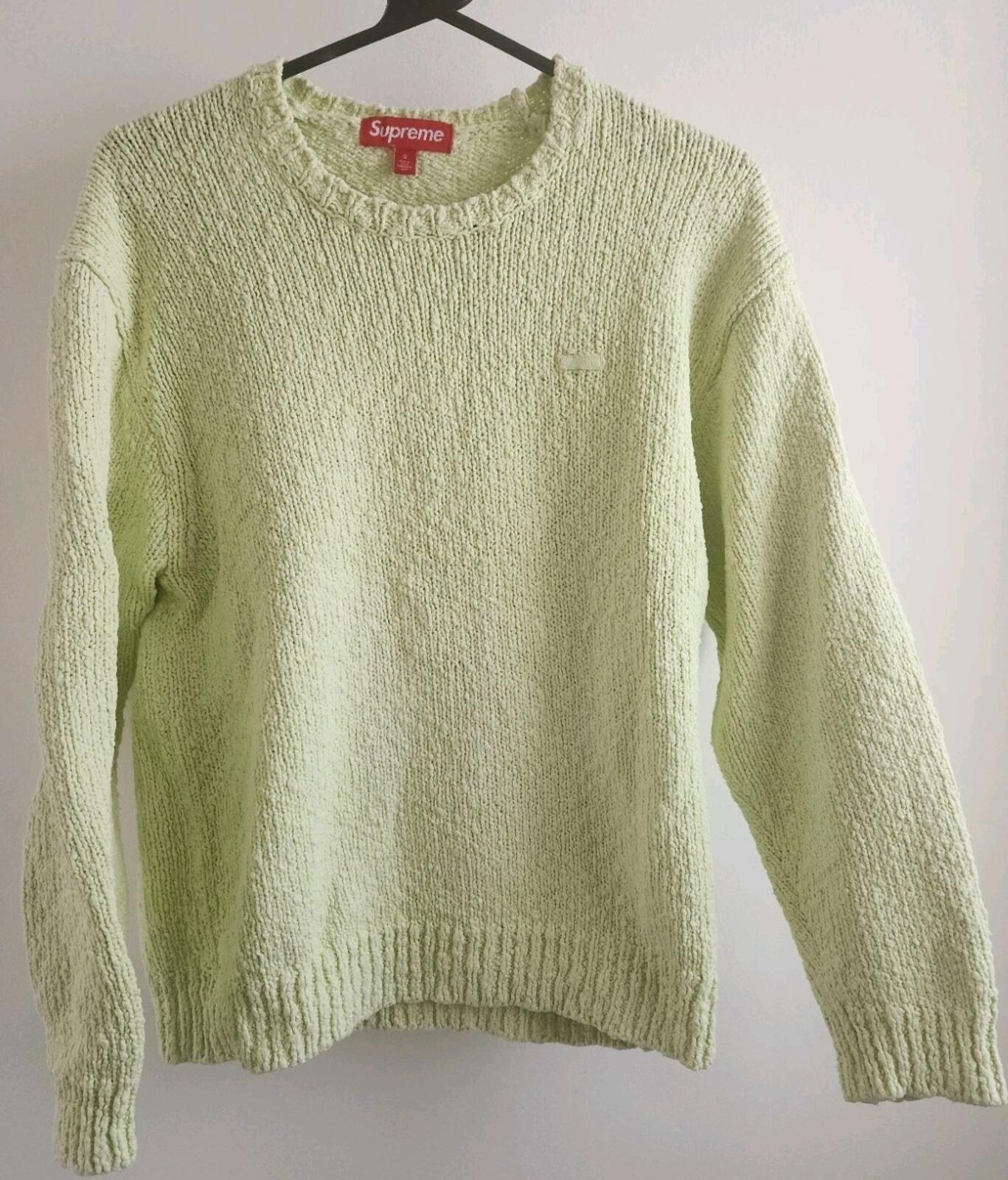 SS24 Supreme Boucle Small Box Sweater  Lime Size S