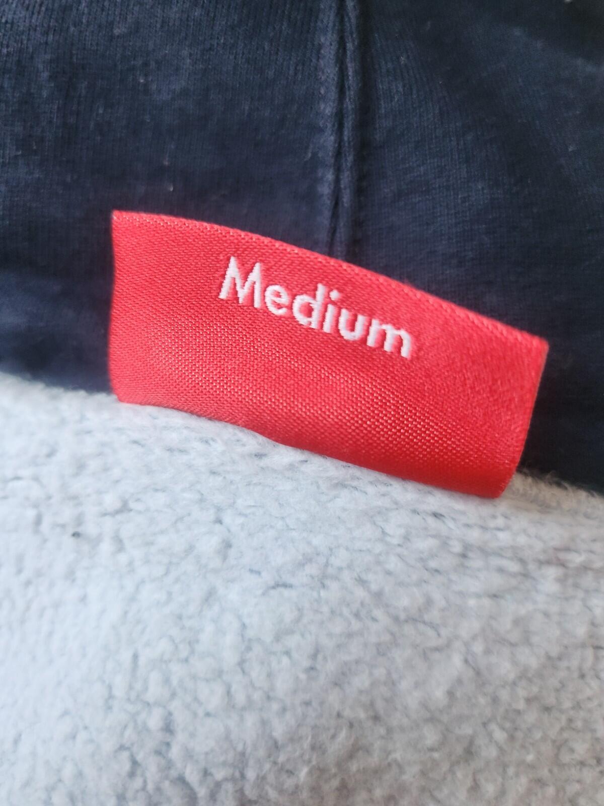 SS19 Supreme Contrast Embroidered Hoodie Ice Blue Size M