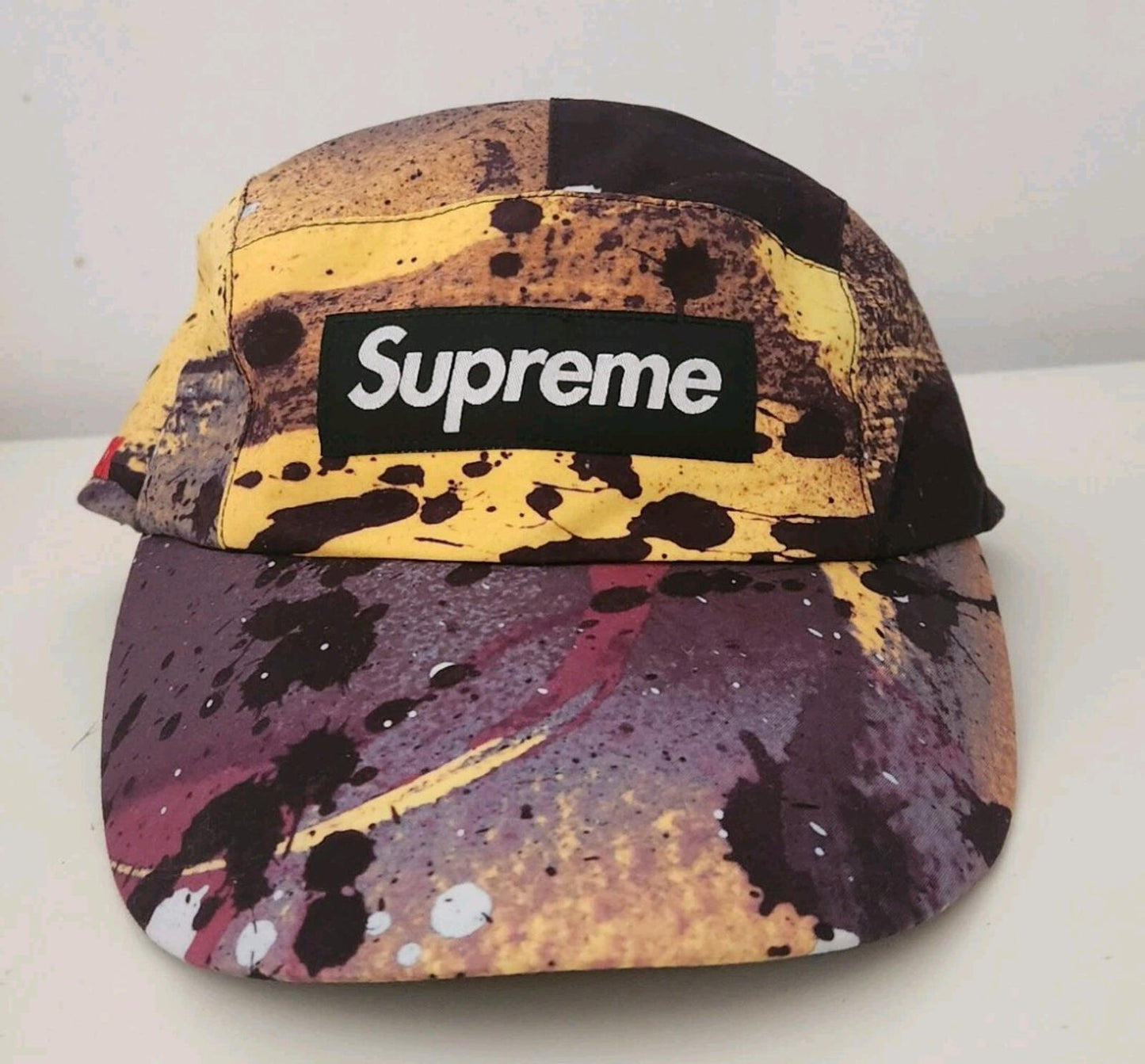 SS20 Supreme GORE-TEX Long Bill camp cap hat waterproof Rammellzee Yellow M/L