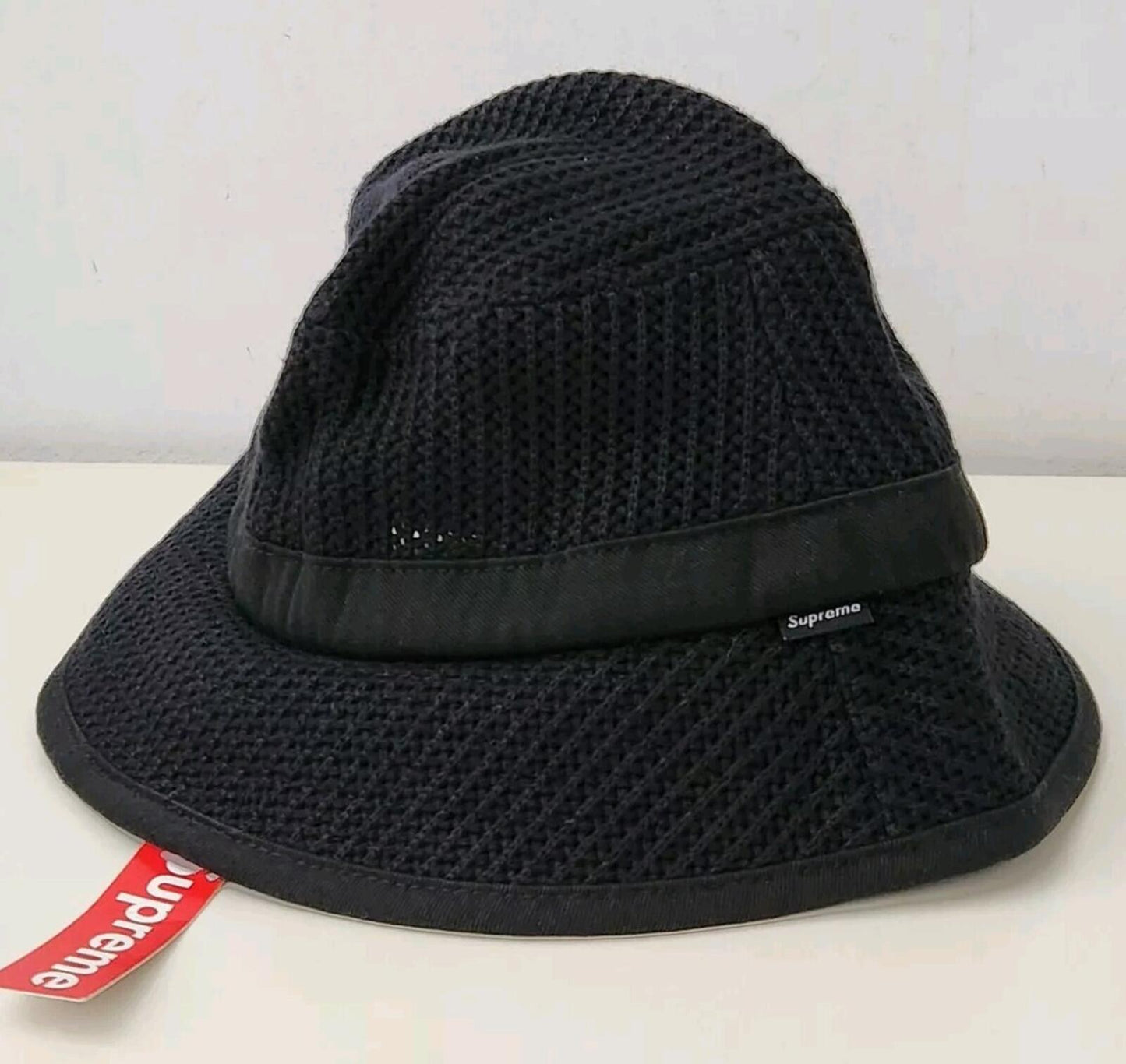 SS21 Supreme String crusher size S/M black bucket hat small / medium New Mesh