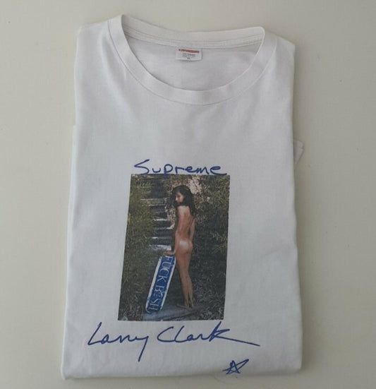 2004 Supreme Larry Clark Jod* Bush camiseta blanca talla XL Vintage Muy Rara