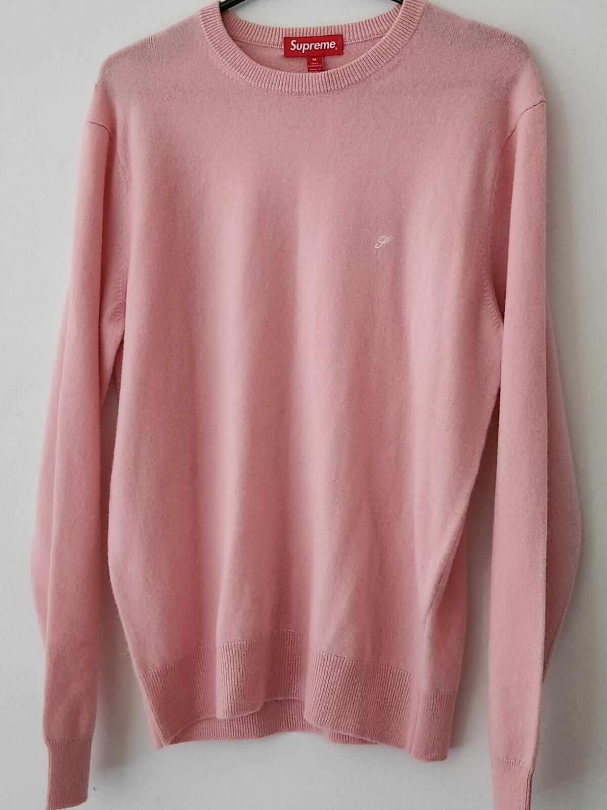 FW15 Supreme Cashmere RRP £228 Pink Sweater size M Medium