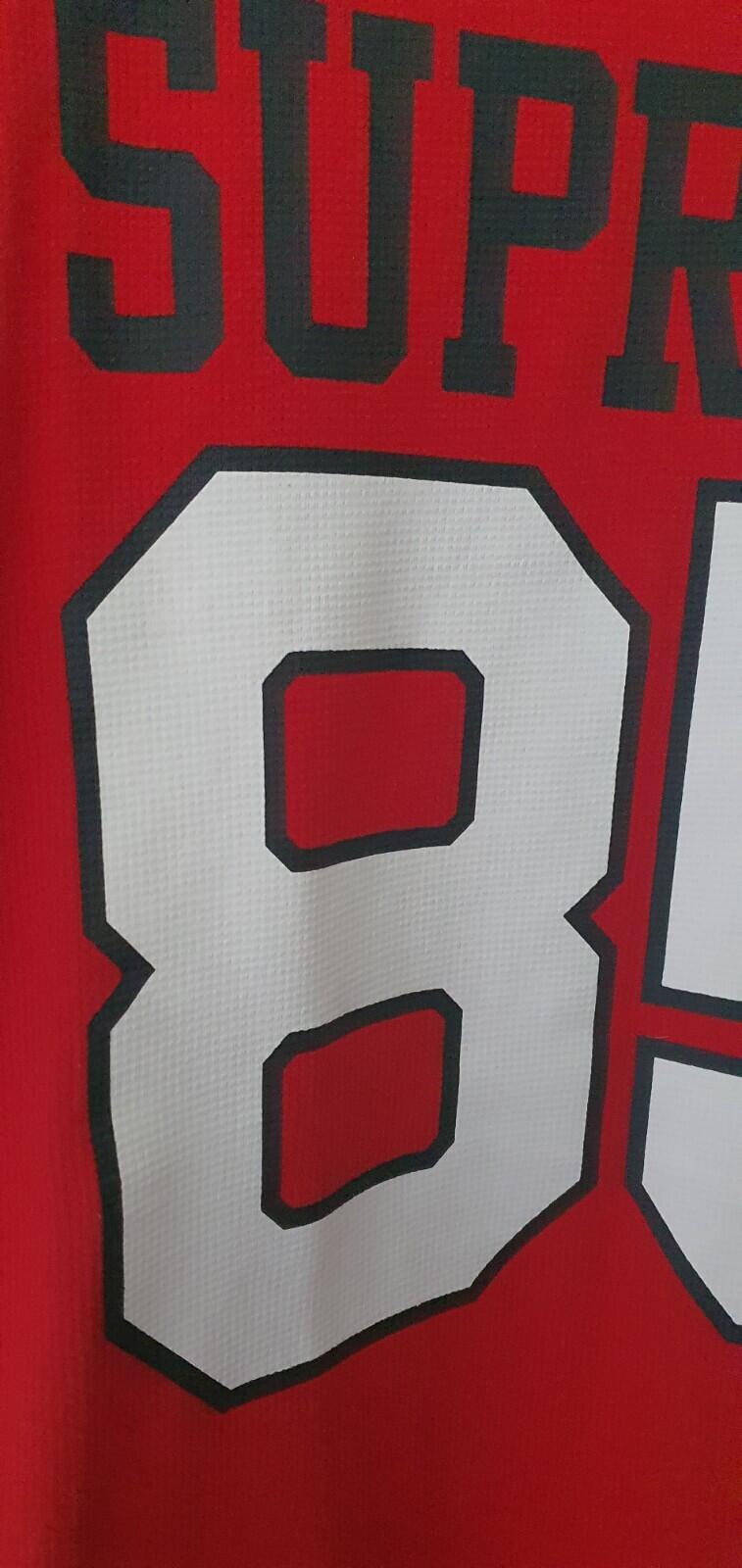 SS11 Supreme Football Top size large red tee t-shirt 85 jersey 2011 vintage Rare