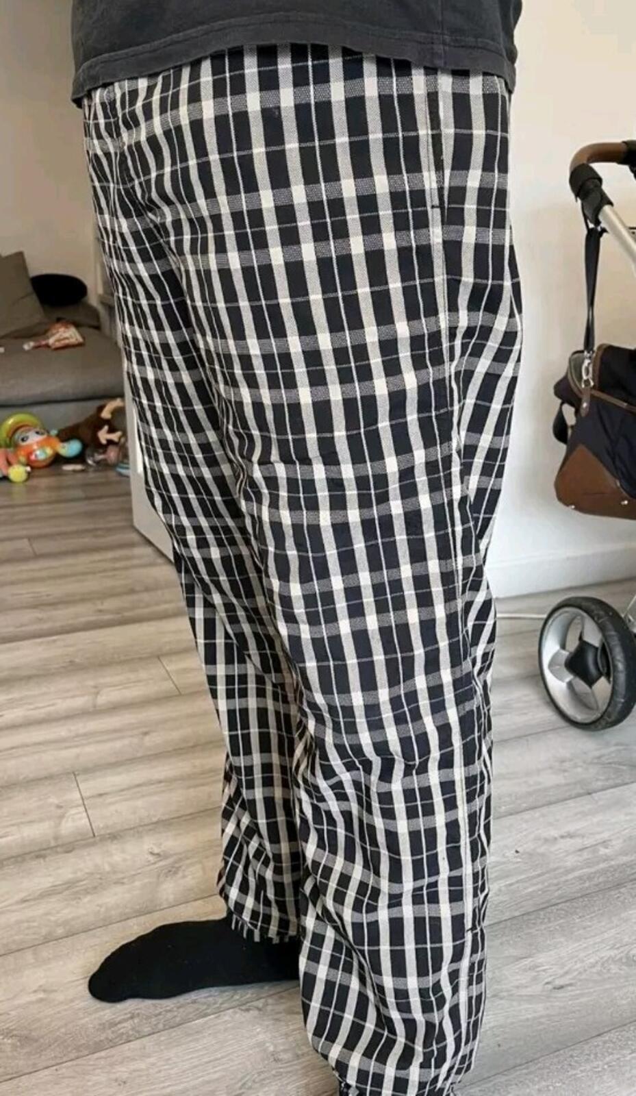 FW18 Supreme Nylon Plaid Track Pant Tan Trousers Size M Medium Nylon Pant