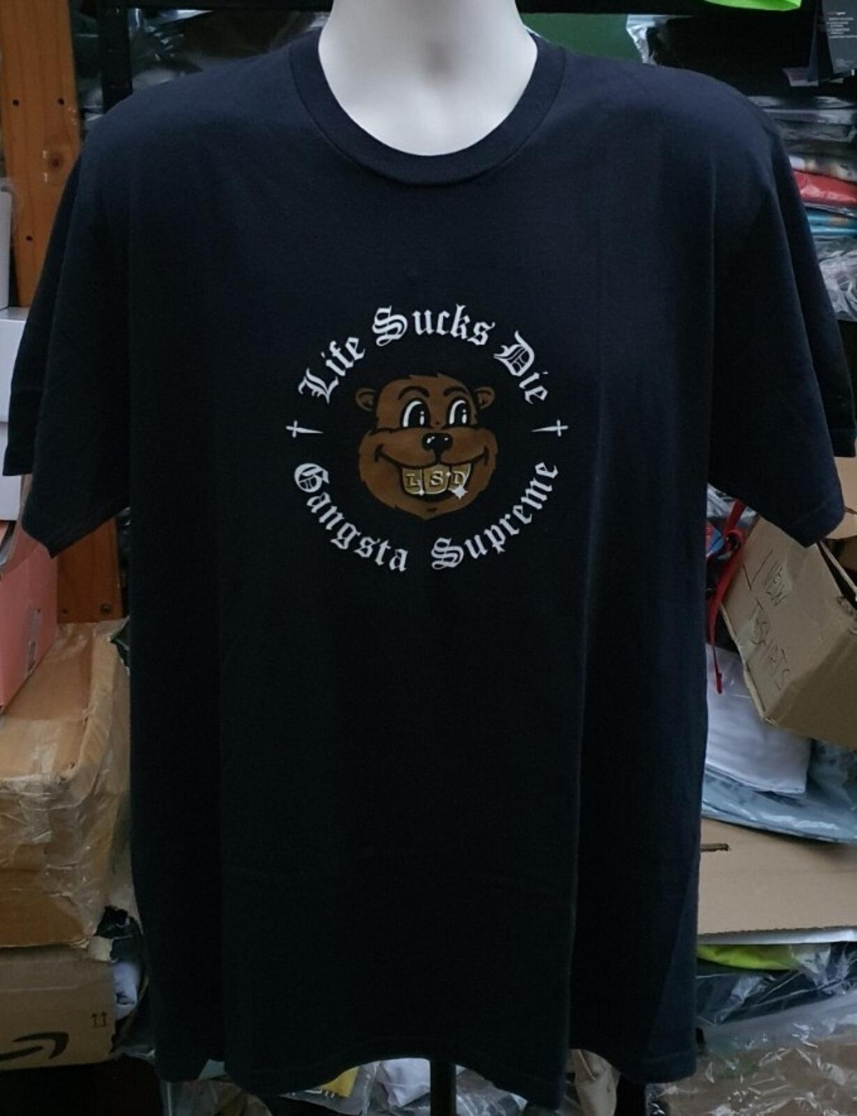 FW18 Supreme Life Sucks Die Tee Navy Size L