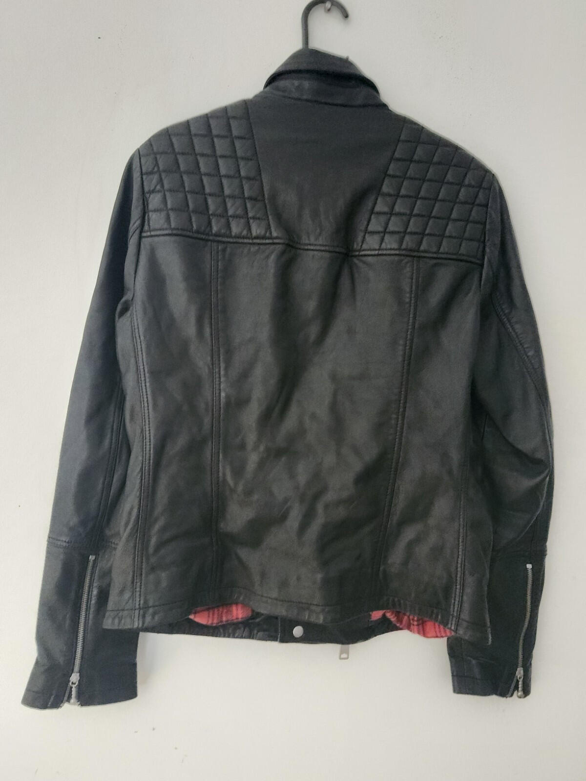 ALL SAINTS Rango biker jacket size £375 medium lamb leather