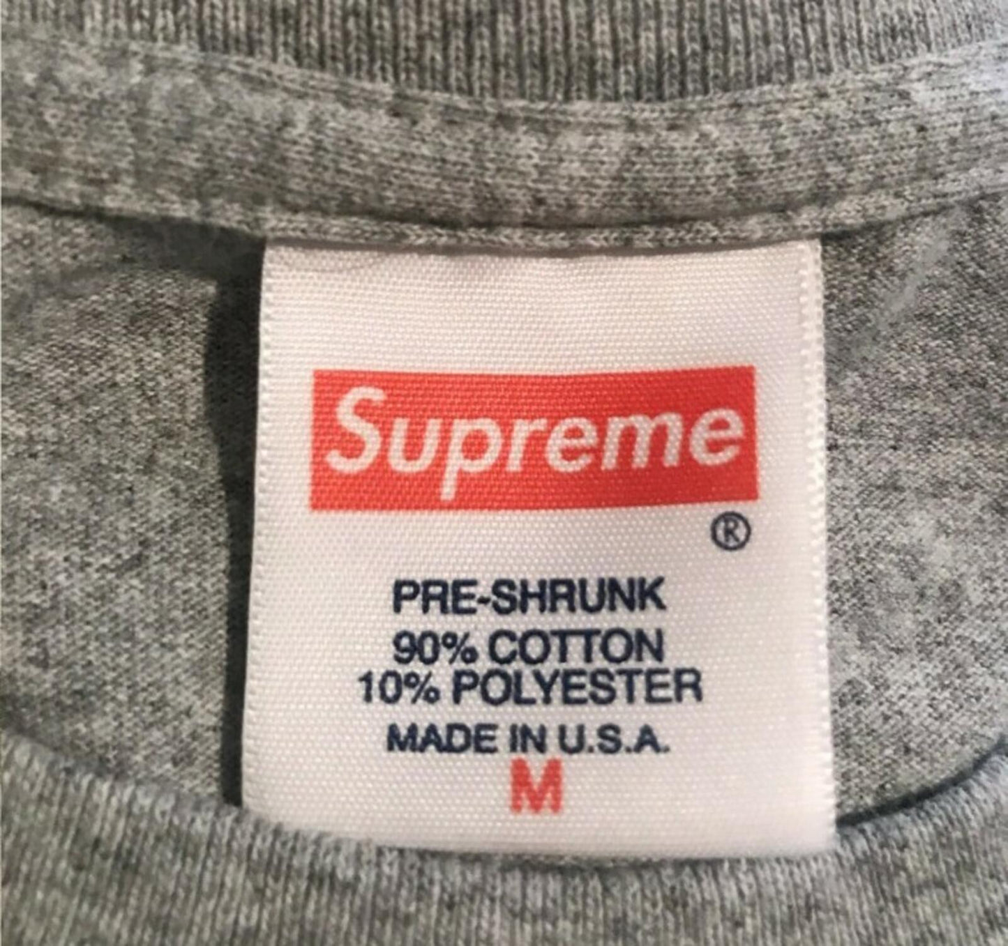 FW16 Supreme Araki Orchid L/S Tee Grau Langarm Größe M T-Shirt