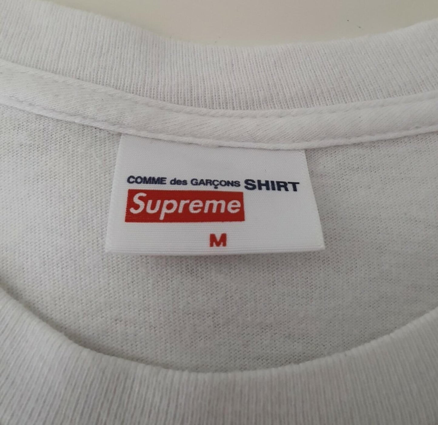 SS17 Supreme CDG Commes Des Garçons Shirt Box logo tee white T-shirt M medium