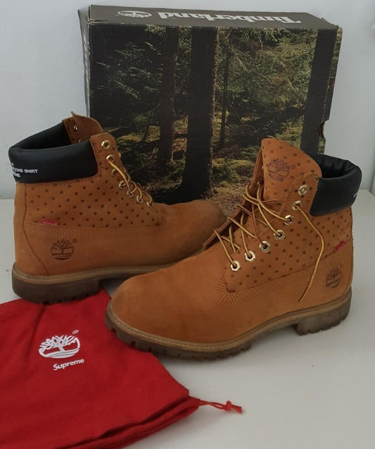 FW15 Supreme x Comme Des Garcons Timberland 6" boot UK 8.5 US 9 EU 43 CDG trigo