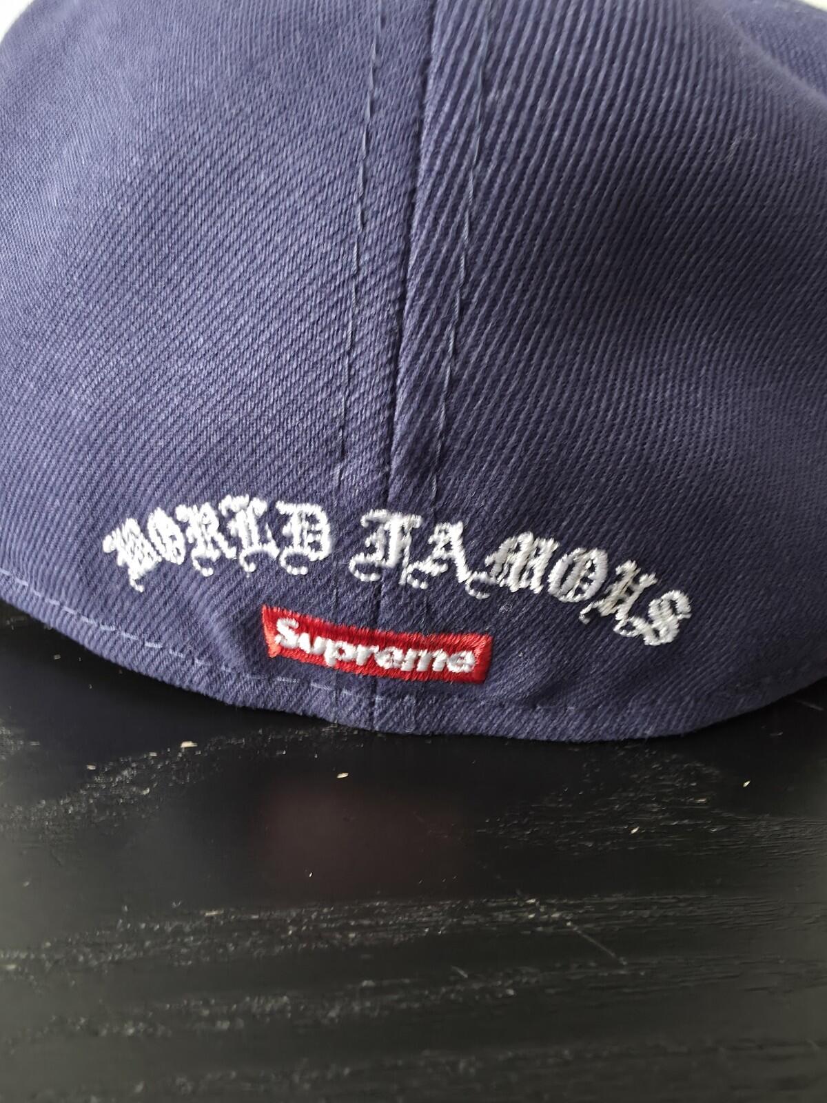 SS24 Supreme Gold Cross S Logo New Era Fitted Hat Size 7 3/8