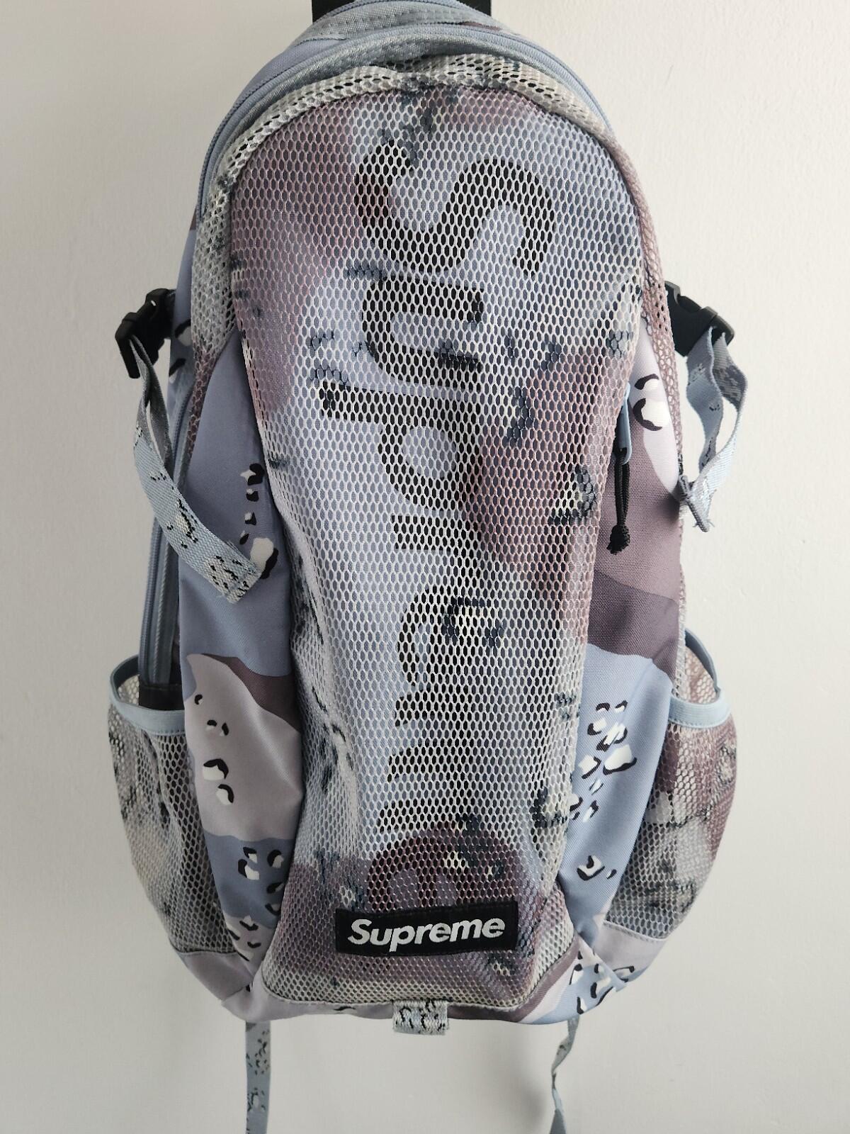 SS20 Supreme backpack Cordura Bag Mesh Blue Chocolate Chip Camo Rucksack