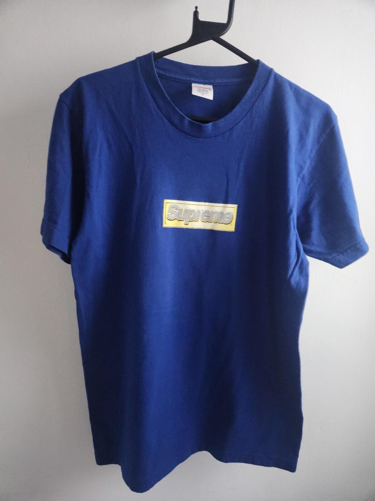 SS13 Supreme Bling Box Logo Tee Blue Size M