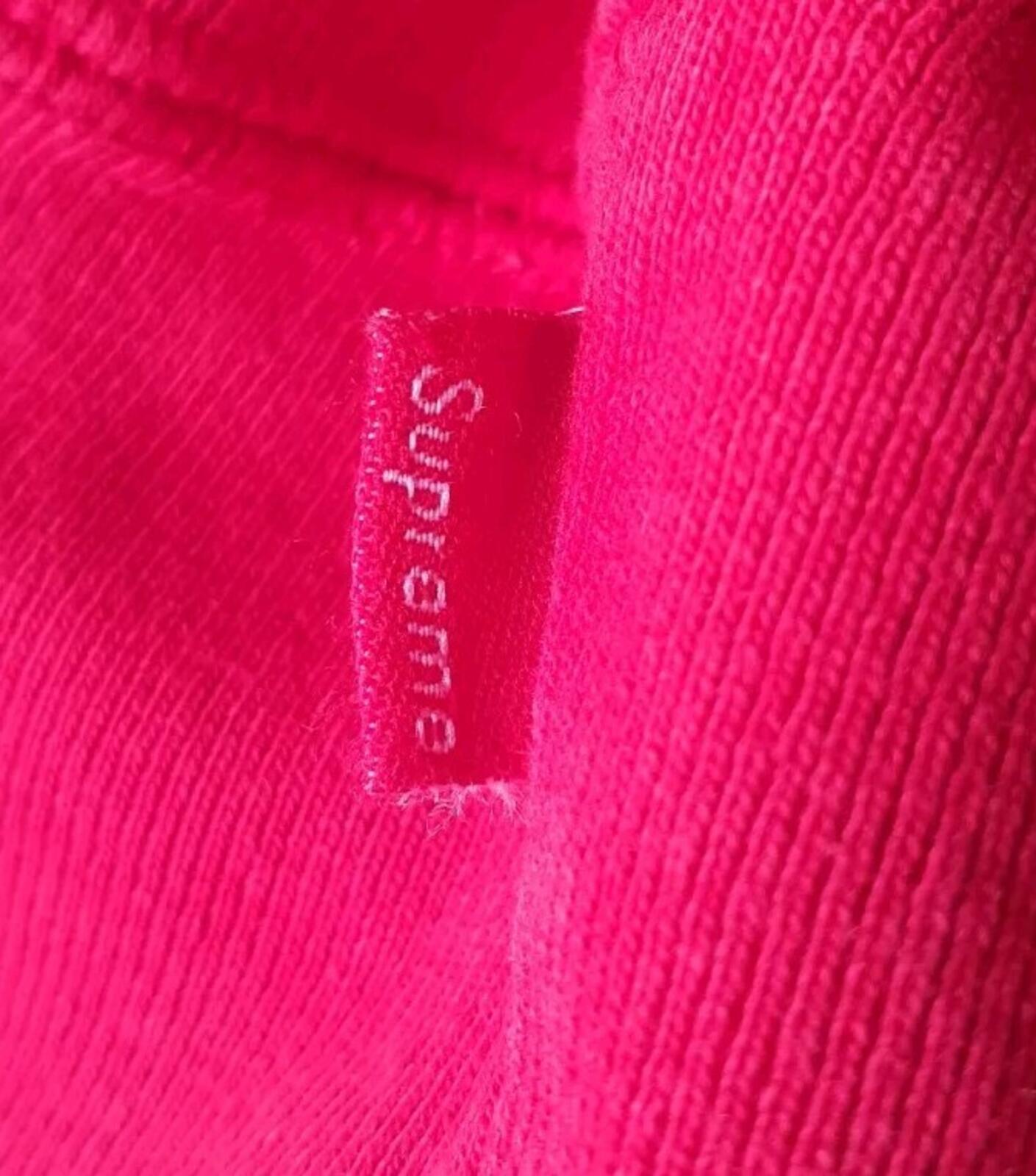 FW13 Supreme 2-Tone Arc Logo Pullover medium hoodie Red Hooded Sweatshirt Hoodie