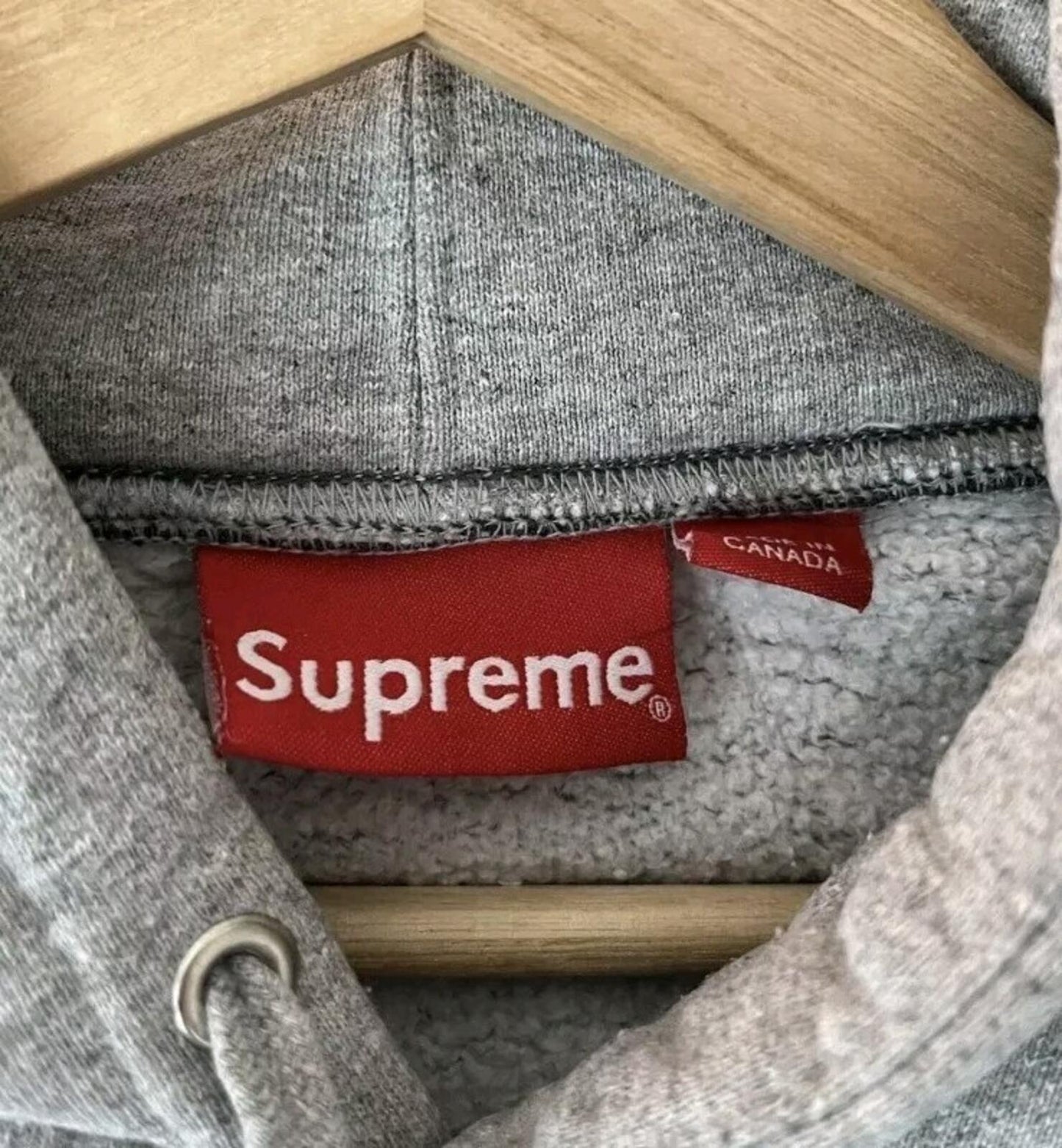 FW21 Supreme S Logo Split Hooded Sweatshirt L Large hoodie Heather Grey