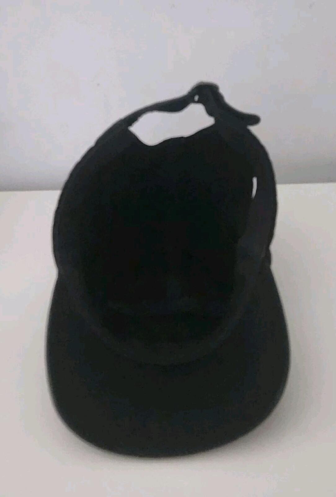 FW23 Supreme Washed Chino Twill Camp Cap Black Leather Strap Hat