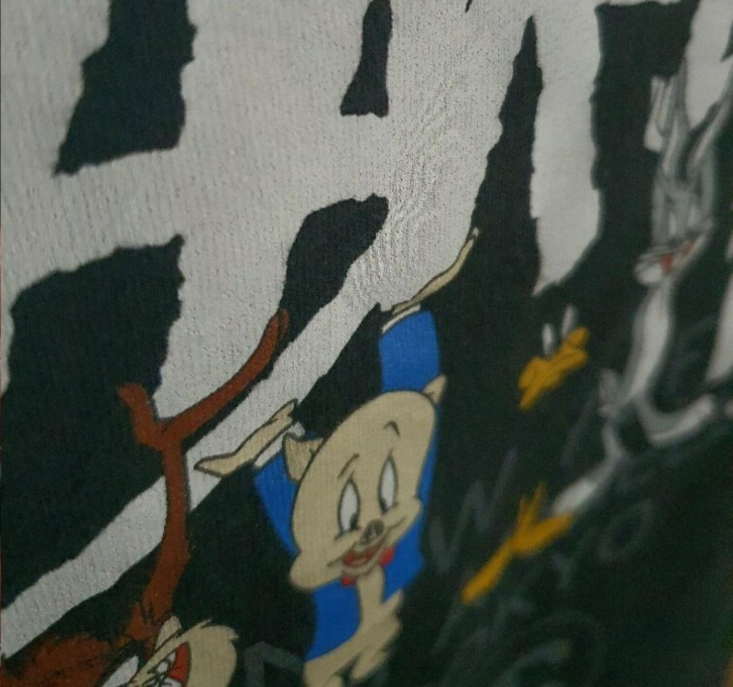 SS14 Stussy Kids Looney Tunes schwarzes T-Shirt Gr. L für Jungen und Mädchen Vintage 2014