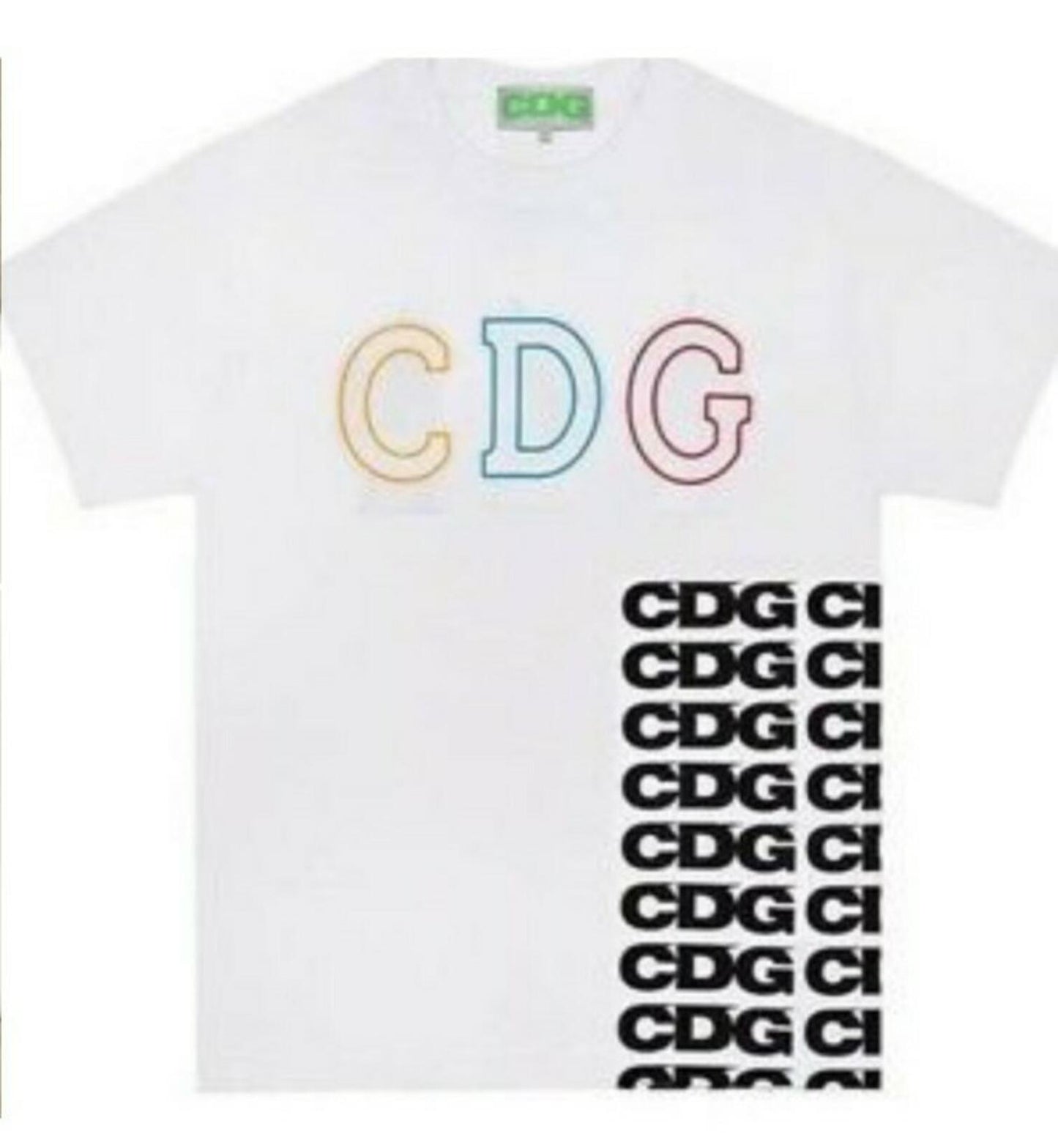 Comme Des Garcons x ASSC Breaking News T-Shirt Antisocial Behaviour Weiß Größe M