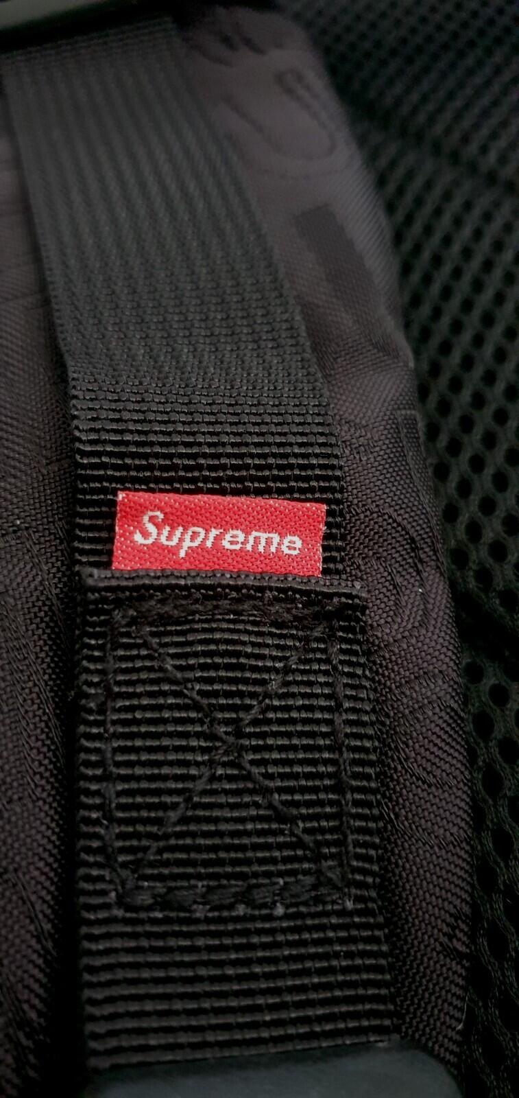 SS19 Supreme Black Backpack Cordura Fabric Box-Logo Rucksack Tasche