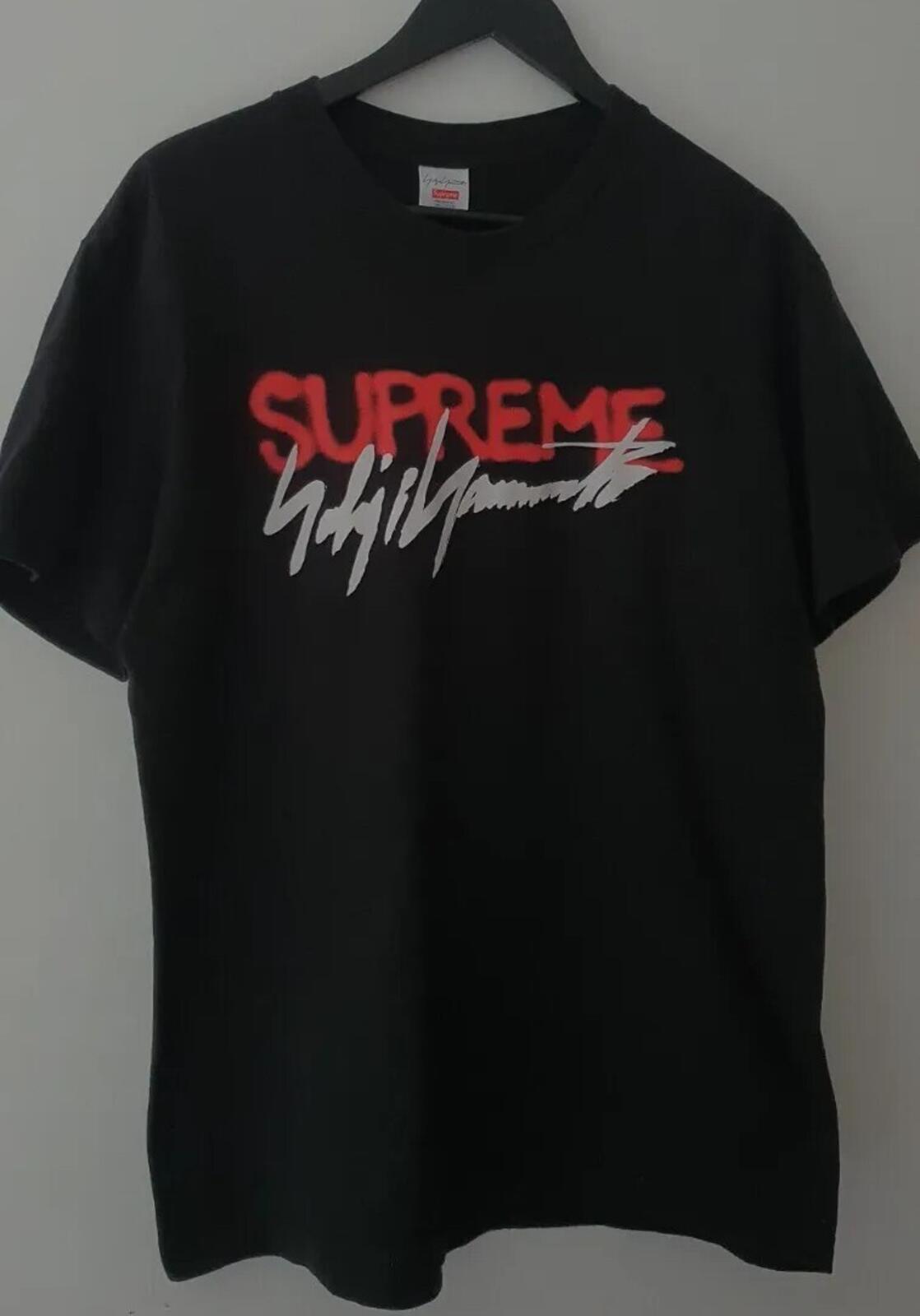 FW20 Supreme x Yohji Yamamoto Logo tee Black T-shirt M medium Made In USA