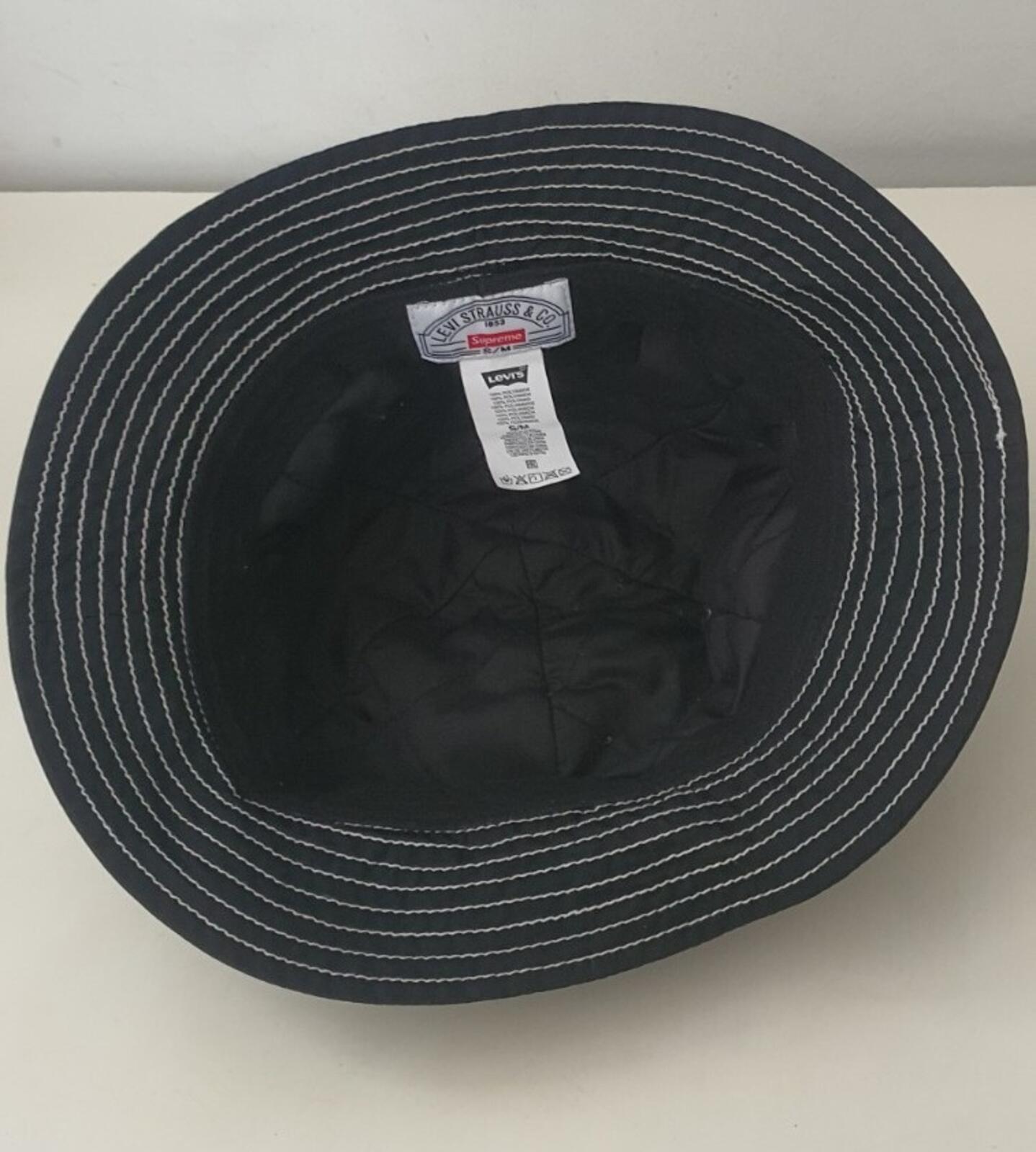 FW19 Supreme x LEVI'S Nylon Bell Hat crusher S/M Black bucket small/medium Levi