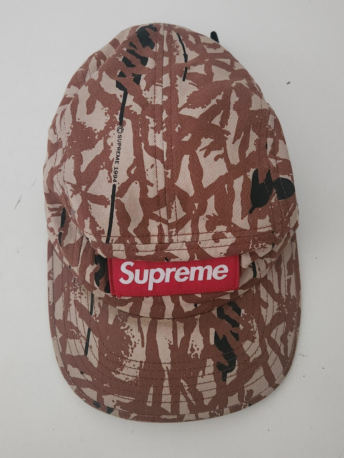 SS13 Supreme Reed Camo Camp Cap 2013 Vintage Hat Red Box Logo Camo Camouflage
