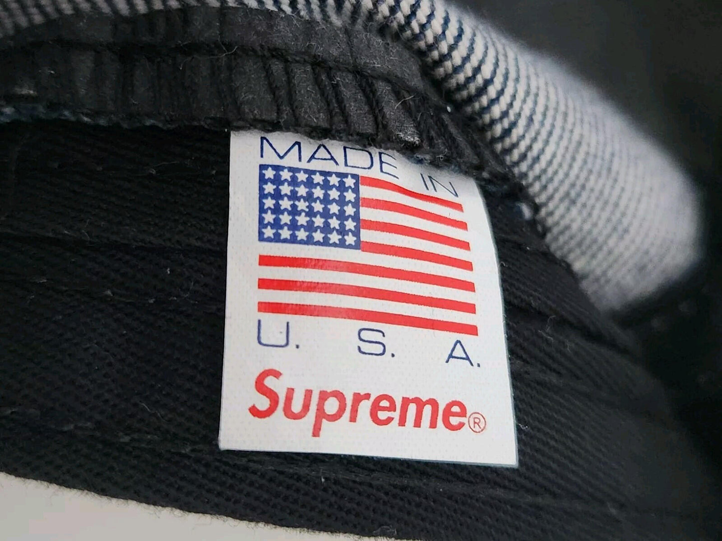 SS17 Supreme Denim Logo Camp Cap Blue Hat Box Logo