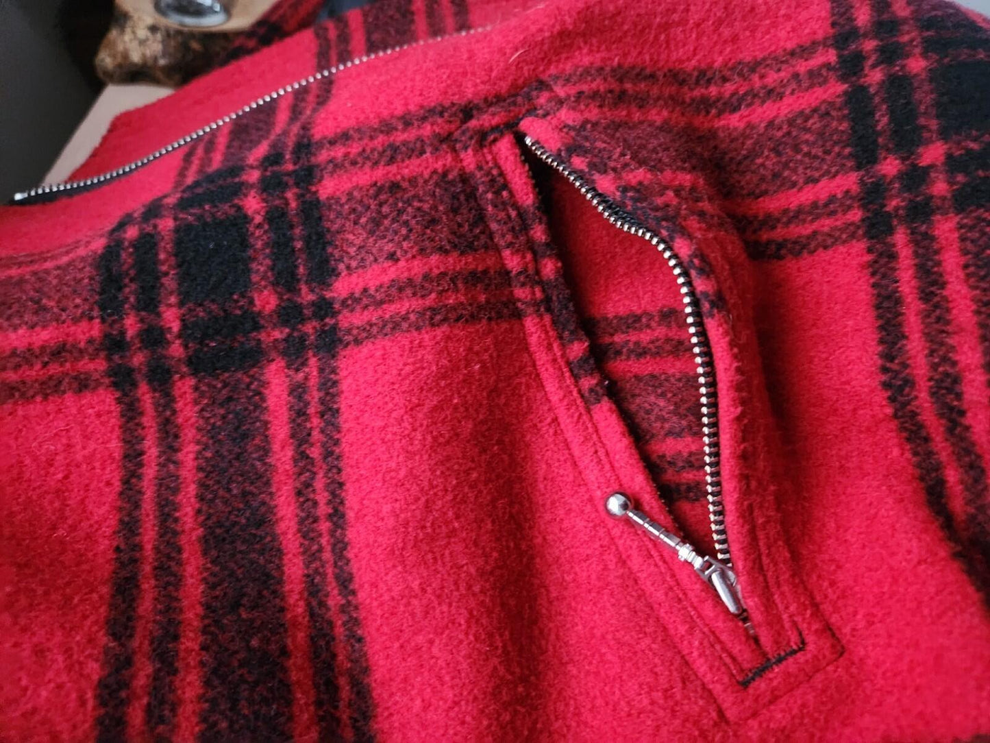 SS19 Supreme Zip Car Wool Jacket Red Size M