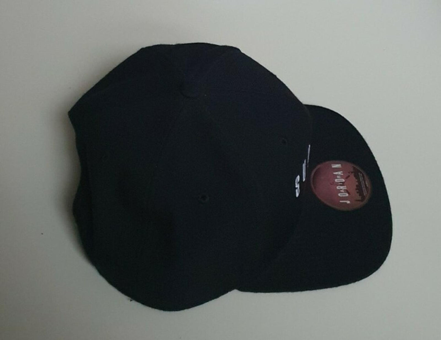 FW15 Supreme x Jordan black 6-Panel cap Jumpman hat Worn 1x Rare Jumpman