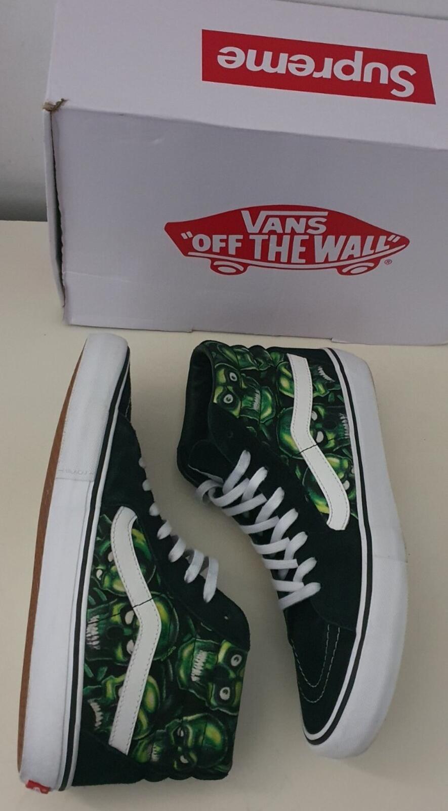 SS18 Supreme x Vans Skull Pile Sk8-Hi UK 10 US 11 EUR 44.5 Turnschuhe
