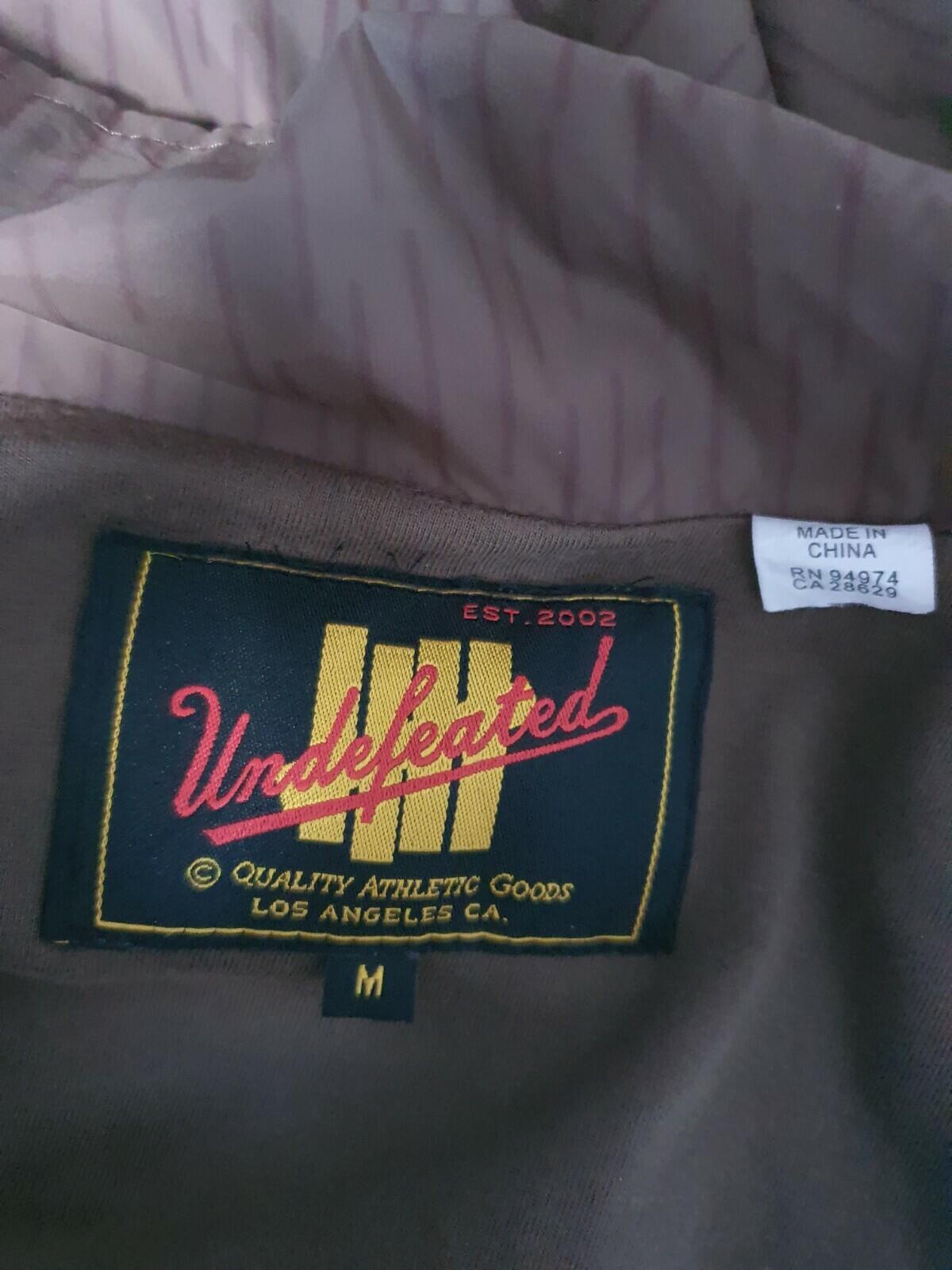 UNDEFEATED Bad Sports Coach Nylon Jacket size M