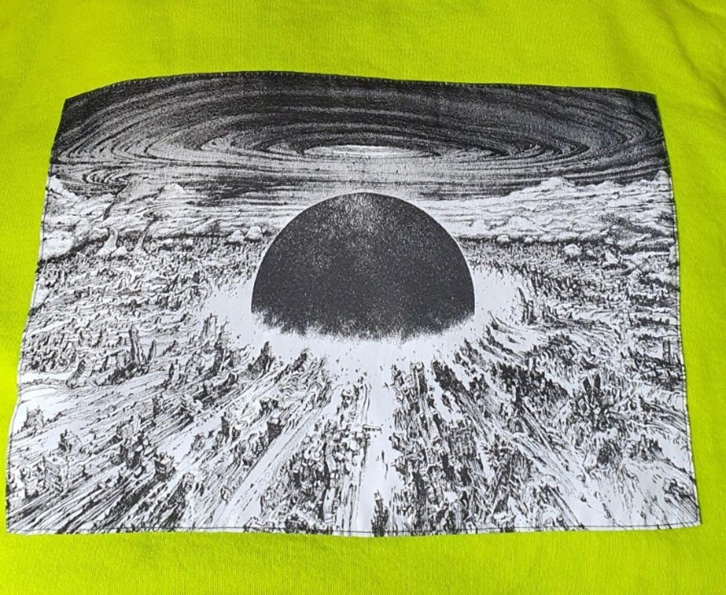 FW17 Supreme x Akira Patches hooded sweatshirt size L large lime hoodie Anime