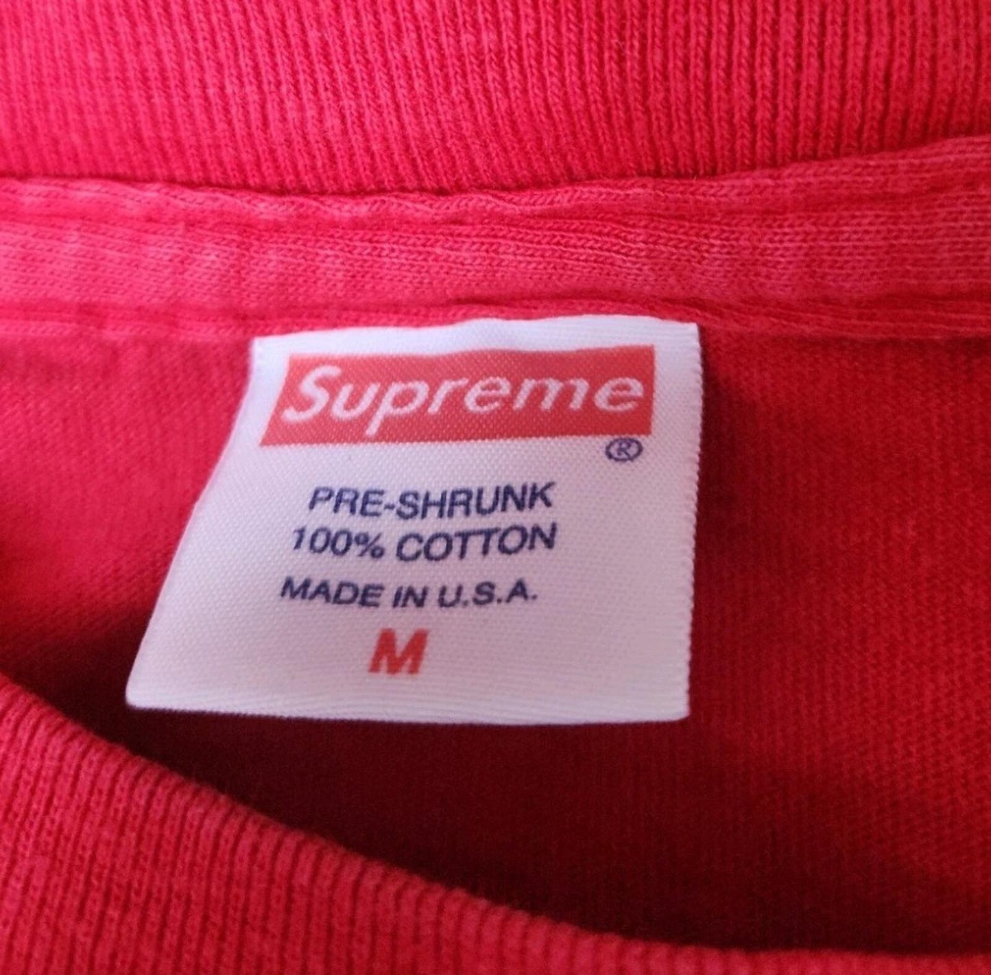 SS12 Supreme Sideways logo tee size M Medium Red t-Shirt horizontal Very Rare
