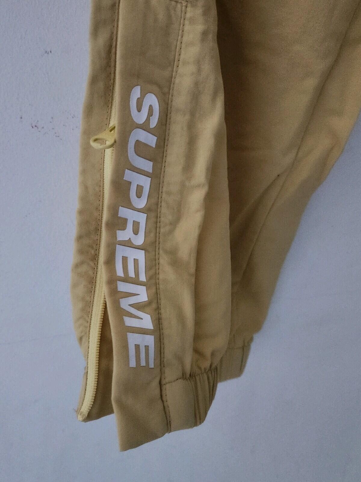 SS21 Supreme Warm Up Pants Pale Yellow Sze S Water Resistant