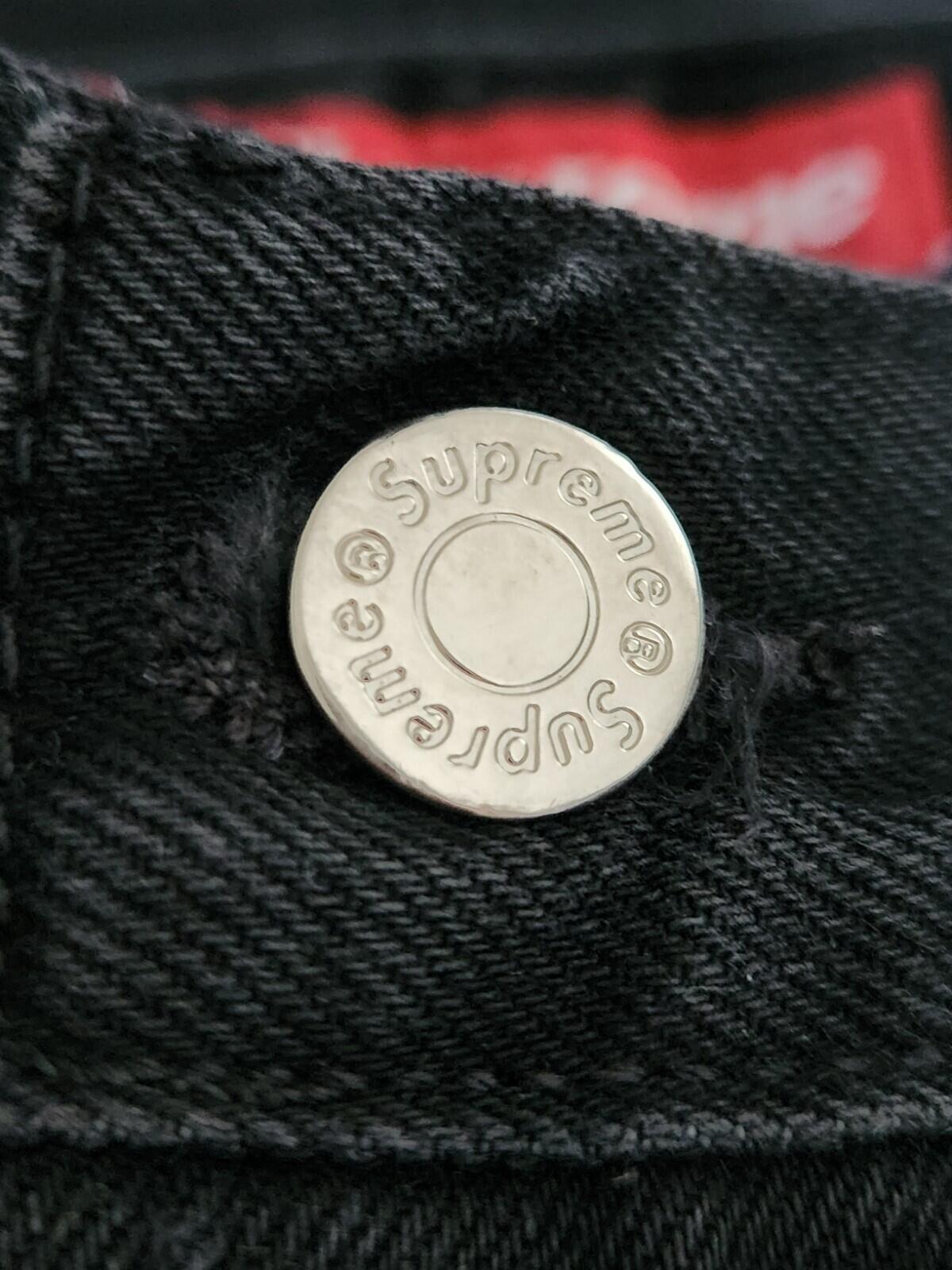 SS07 Supreme Slim Jeans size 36 made in U.S.A Black Trousers 2007 Vintage Rare
