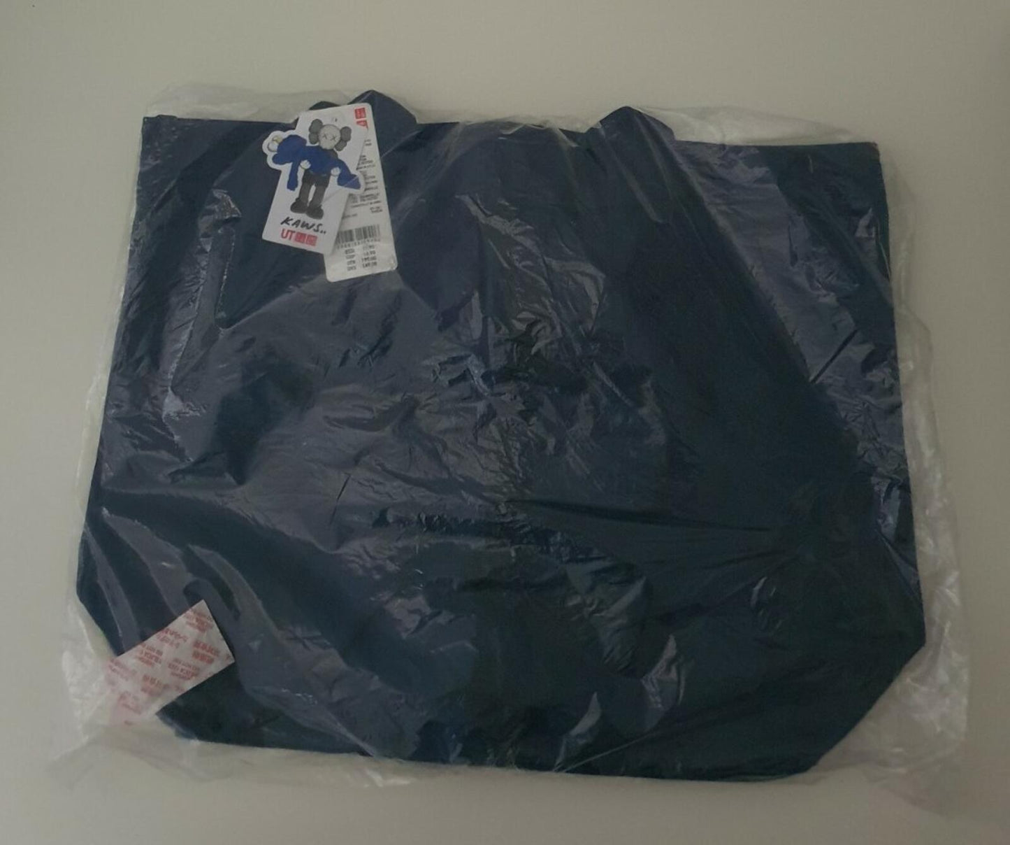 SS19 Kaws x Uniqlo All Over Holiday Print tote bag Navy New