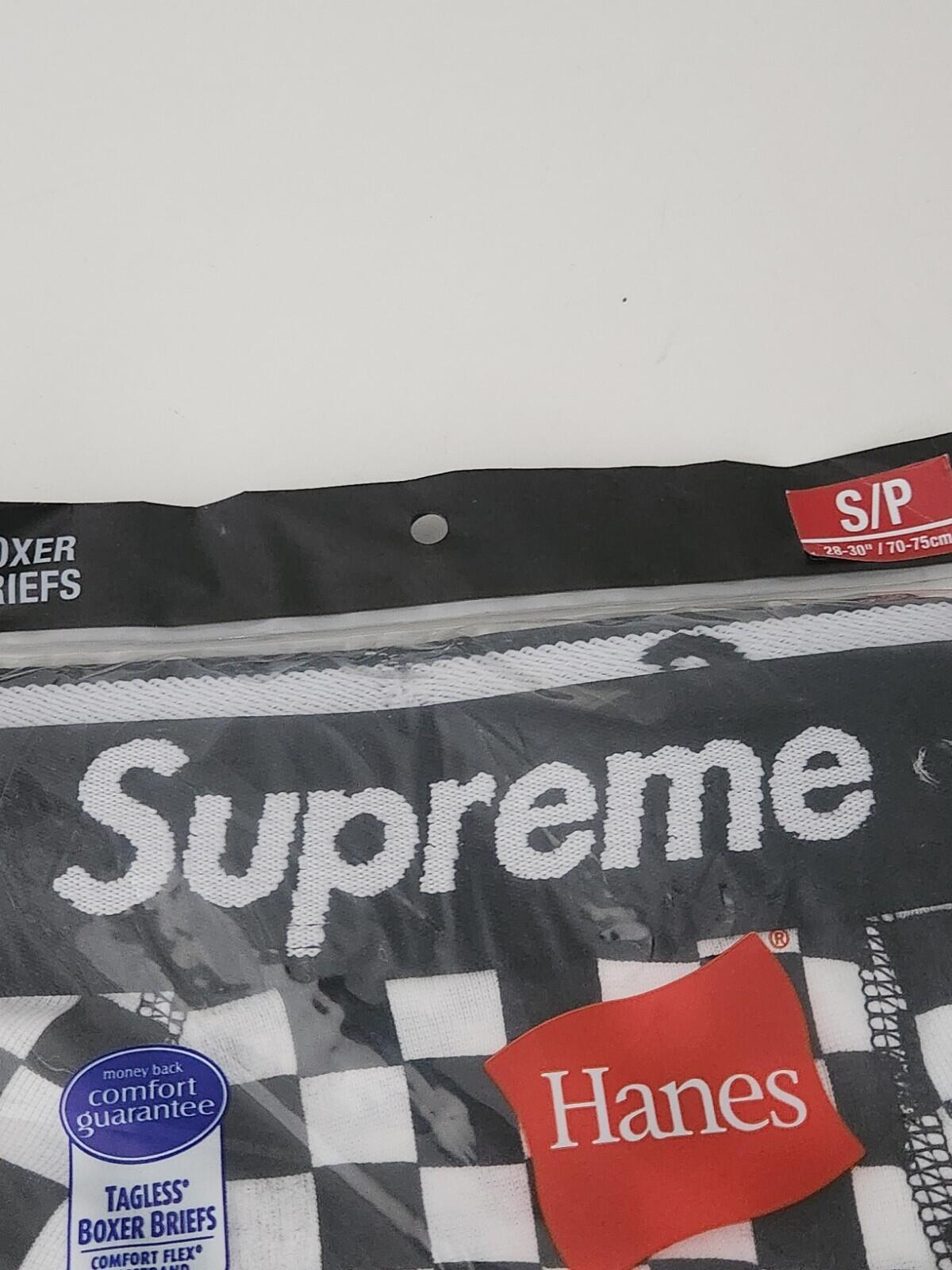 SS18 Supreme Hanes Checkered boxer briefs (2pack) S small