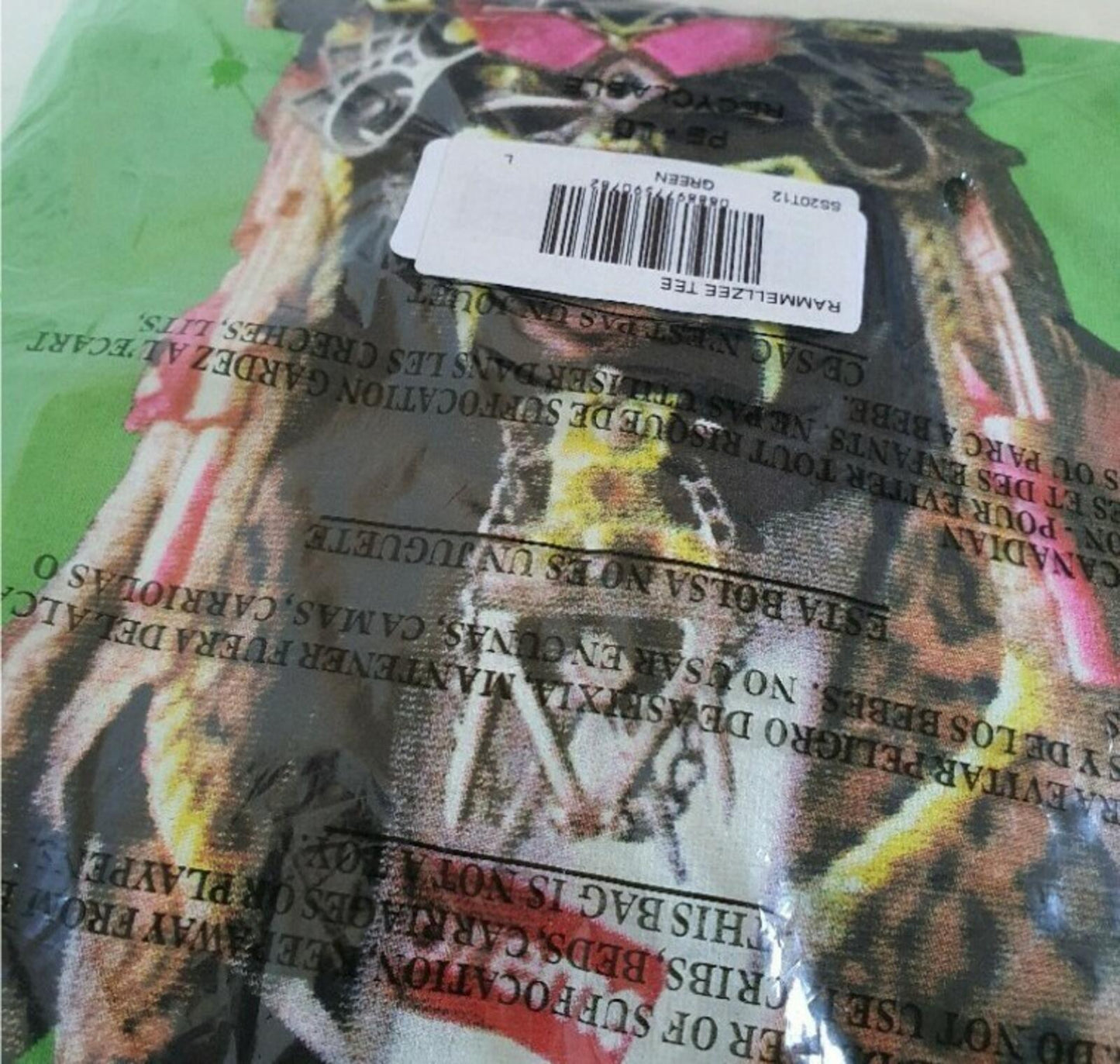 SS20 Supreme x Rammellzee green tee size L large T-shirt New and unopened