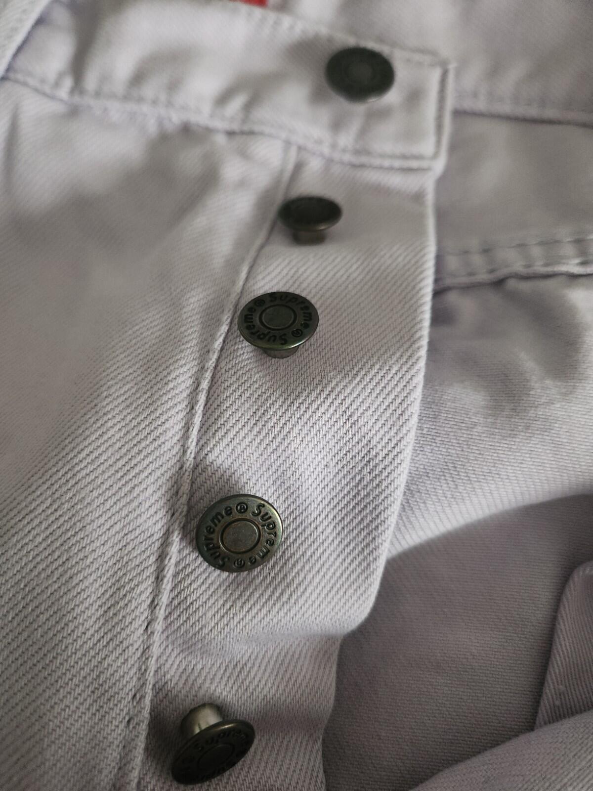 FS22 Supreme Regular Jeans 32 W32 L32 lavendelfarbene Hose Enzymwäsche 13 oz Denim