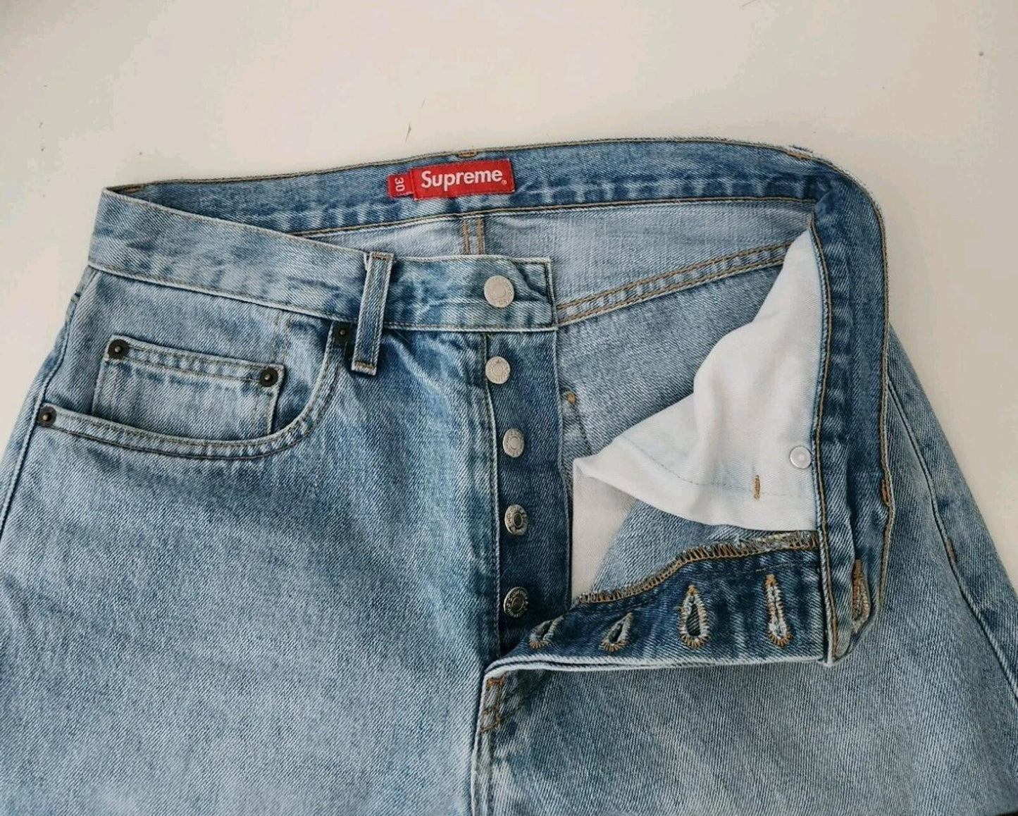 Supreme Vintage Slim Jeans Stonewashed Size 30 W30 L30 Stonewashed