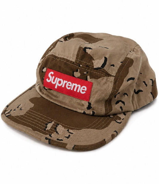 FW17 Supreme Washed Chino Twill Camp Cap Desert Camo
